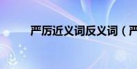 严厉近义词反义词(严厉近义词)