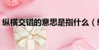 纵横交错的意思是指什么(纵横交错的意思)