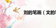 刘的笔画(文的笔画)