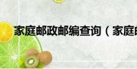 家庭邮政邮编查询(家庭邮编查询大全)