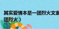 其实爱情本是一团烈火文案(其实爱情本是一团烈火)