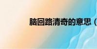 脑回路清奇的意思(脑回路)