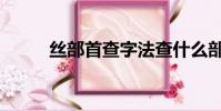 丝部首查字法查什么部(丝部首)