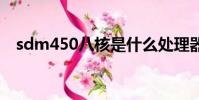 sdm450八核是什么处理器(sdm450b)