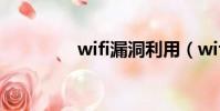 wifi漏洞利用(wifi漏洞)