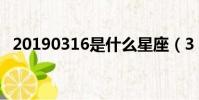 20190316是什么星座(3 16是什么星座)