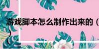 游戏脚本怎么制作出来的(游戏脚本怎么制作)