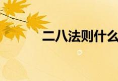二八法则什么意思（二八法则）