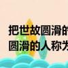 把世故圆滑的人比喻为什么三字俗语（把世故圆滑的人称为）