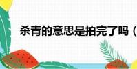 杀青的意思是拍完了吗(杀青的意思)