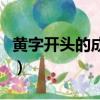 黄字开头的成语有哪些成语（黄字开头的成语）