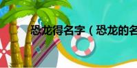恐龙得名字(恐龙的名字和特征)