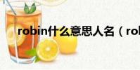 robin什么意思人名(robin什么意思)