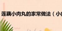 莲藕小肉丸的家常做法(小肉丸的家常做法)