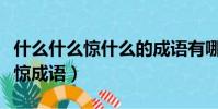 什么什么惊什么的成语有哪些(什么什么什么惊成语)