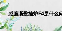 威廉斯壁挂炉E4是什么问题(威廉斯)