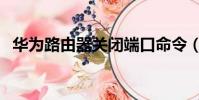 华为路由器关闭端口命令(关闭端口命令)