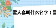 雪人套叫什么名字(雪人套属性)