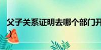 父子关系证明去哪个部门开具(父子关系证明)