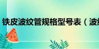 铁皮波纹管规格型号表(波纹管规格型号表)