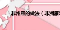 非州雁的做法(非洲雁怎么做好吃)