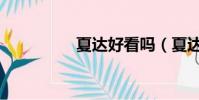 夏达好看吗(夏达抄袭)