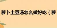萝卜土豆汤怎么做好吃(萝卜土豆汤的做法)