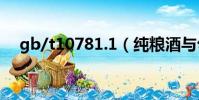gb/t10781.1(纯粮酒与勾兑酒的鉴别)