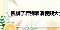 黑狮子舞狮表演视频大全(黑狮子)