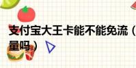 支付宝大王卡能不能免流(大王卡支付宝免流量吗)