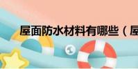 屋面防水材料有哪些(屋面防水材料)