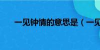 一见钟情的意思是(一见钟情的意思)