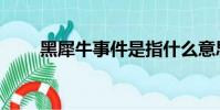 黑犀牛事件是指什么意思(黑犀牛)