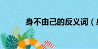身不由己的反义词(身不由己)