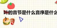 叶的音节是什么音序是什么(叶的音节是什么)