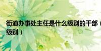 街道办事处主任是什么级别的干部(街道办事处主任是什么级别)