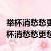 举杯消愁愁更愁抽刀断水水更流什么意思（举杯消愁愁更愁）