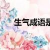 生气成语是什么成语（生气打一成语）