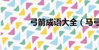 弓箭成语大全(马弓箭成语)