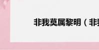 非我莫属黎明(非我莫属)