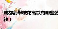 成都到攀枝花高铁有哪些站(成都到攀枝花高铁)