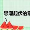 思潮起伏的意思解释是什么（思潮起伏的意思）