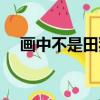 画中不是田猜一字（画中不是田打一字）