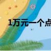 1万元一个点是多少钱（百分之一是多少）