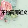 不约而同近义词语有哪些（不约而同近义词）