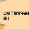 过尽千帆皆不是斜晖脉脉水悠悠是什么意思（过尽千帆皆不是）