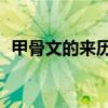 甲骨文的来历和特点50字（甲骨文的来历）