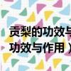 贡梨的功效与作用及营养价值及禁忌（贡梨的功效与作用）