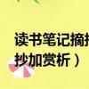 读书笔记摘抄+感悟+好词好句（读书笔记摘抄加赏析）