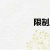 限制片酬明细表（限制片）